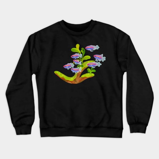 Fresh water fish and plants - Congo tetra Crewneck Sweatshirt by pikaole